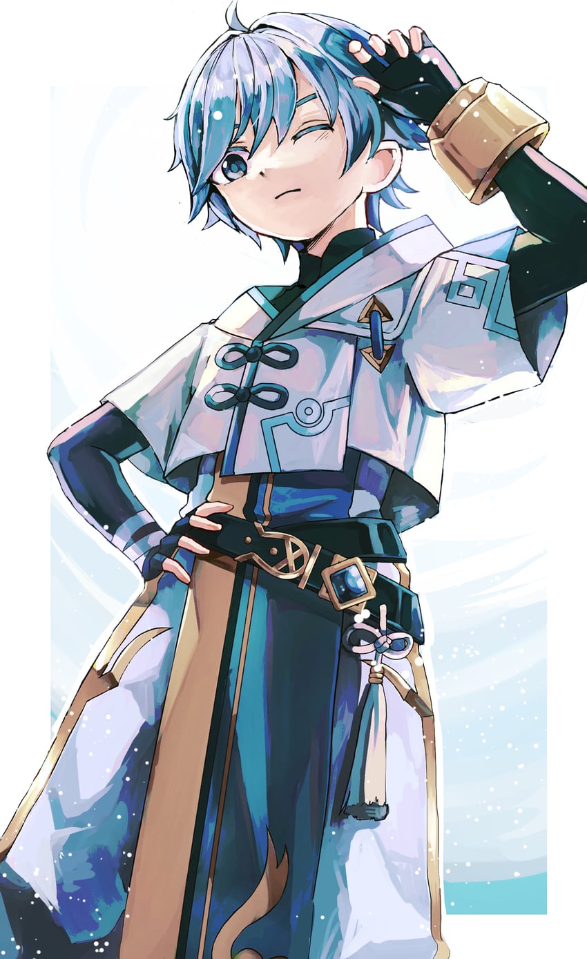 chongyun (genshin impact) drawn by tabi_(s_t_k_n_1)