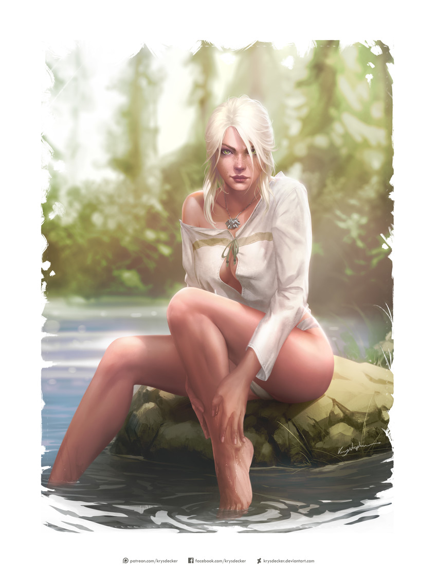 ciri (the witcher and 1 more) drawn by krystopher_decker
