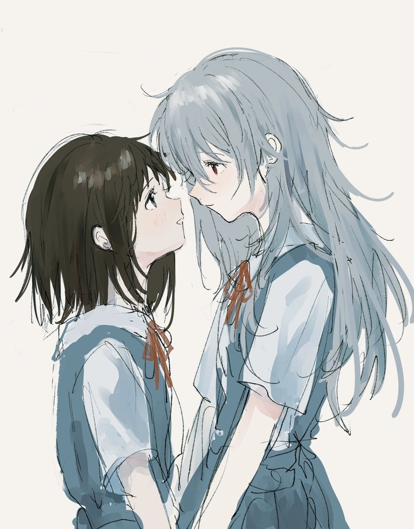 ikari shinji, nagisa kaworu, and shin-chan (neon genesis evangelion) drawn by nokoru_sora