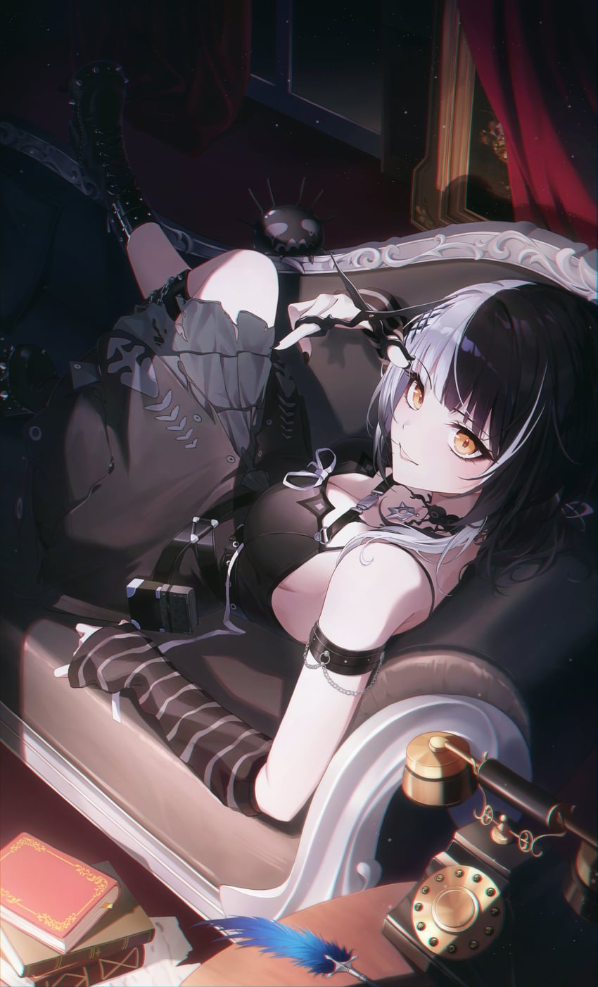 shiori novella and yorick (hololive and 1 more) drawn by star-ring