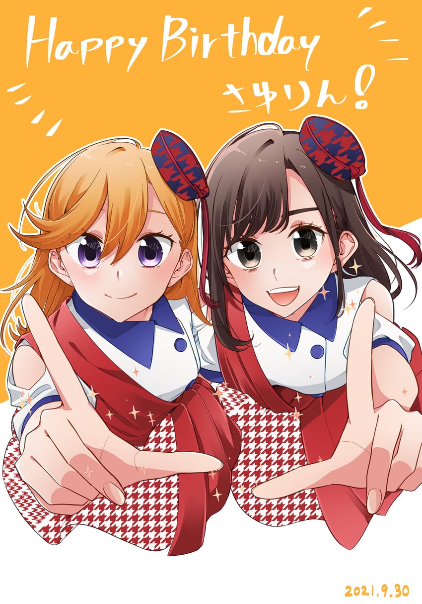 shibuya kanon and date sayuri (love live! and 2 more) drawn by kashikaze