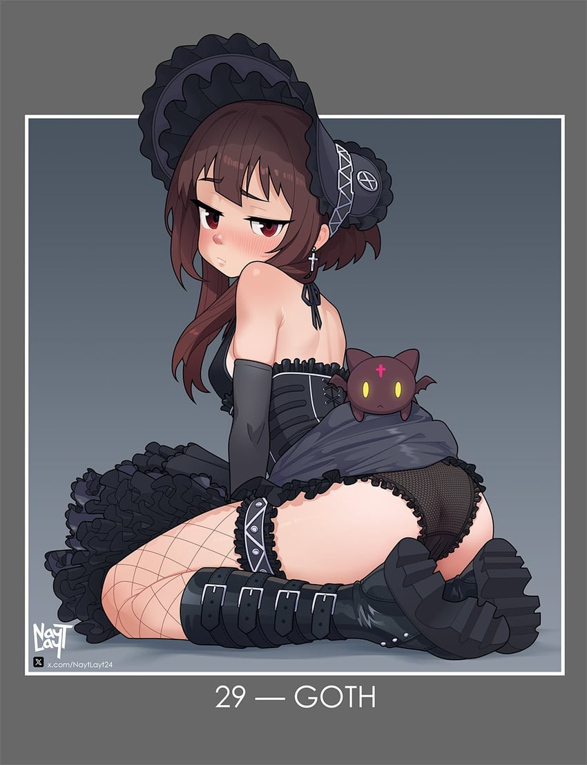 megumin and chomusuke (kono subarashii sekai ni shukufuku wo!) drawn by nayt_layt