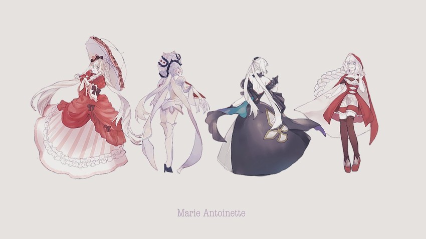 marie antoinette and marie antoinette alter (fate and 1 more) drawn by bakushi_(kaeritai0609)