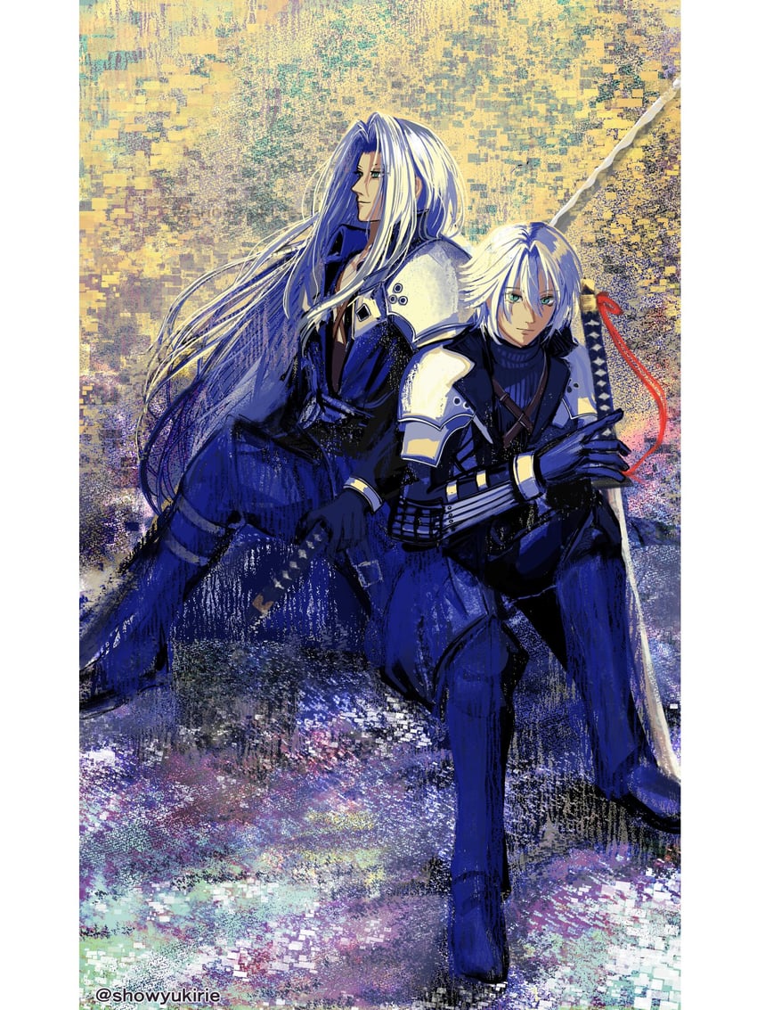 sephiroth (final fantasy and 3 more) drawn by kiri_megumi
