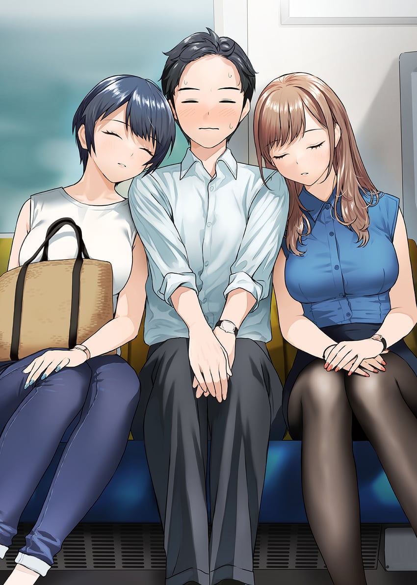 akaori umeka and kirito mihoko (kaisha no senpai akaori-san) drawn by doushimasho
