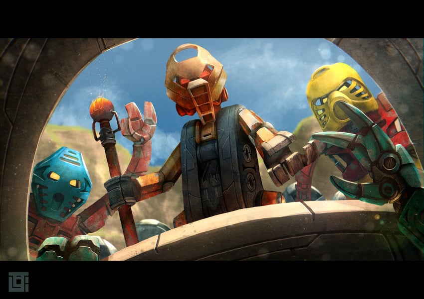 vakama, jaller, and takua (the lego group and 1 more) drawn by kozsen_810290