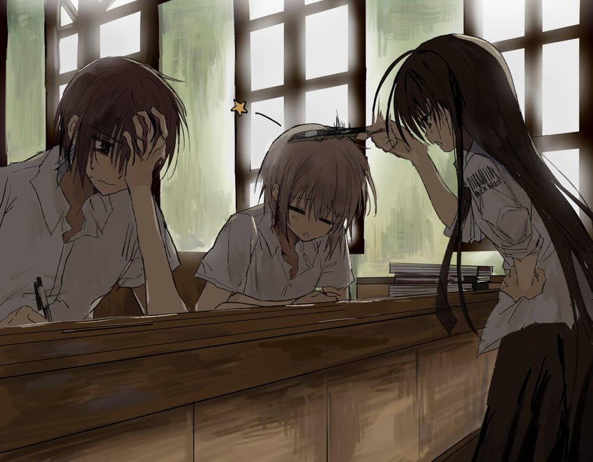 natsume ai, natsume kei, and kusanagi naoya (sakura no uta) drawn by kasukasugom1