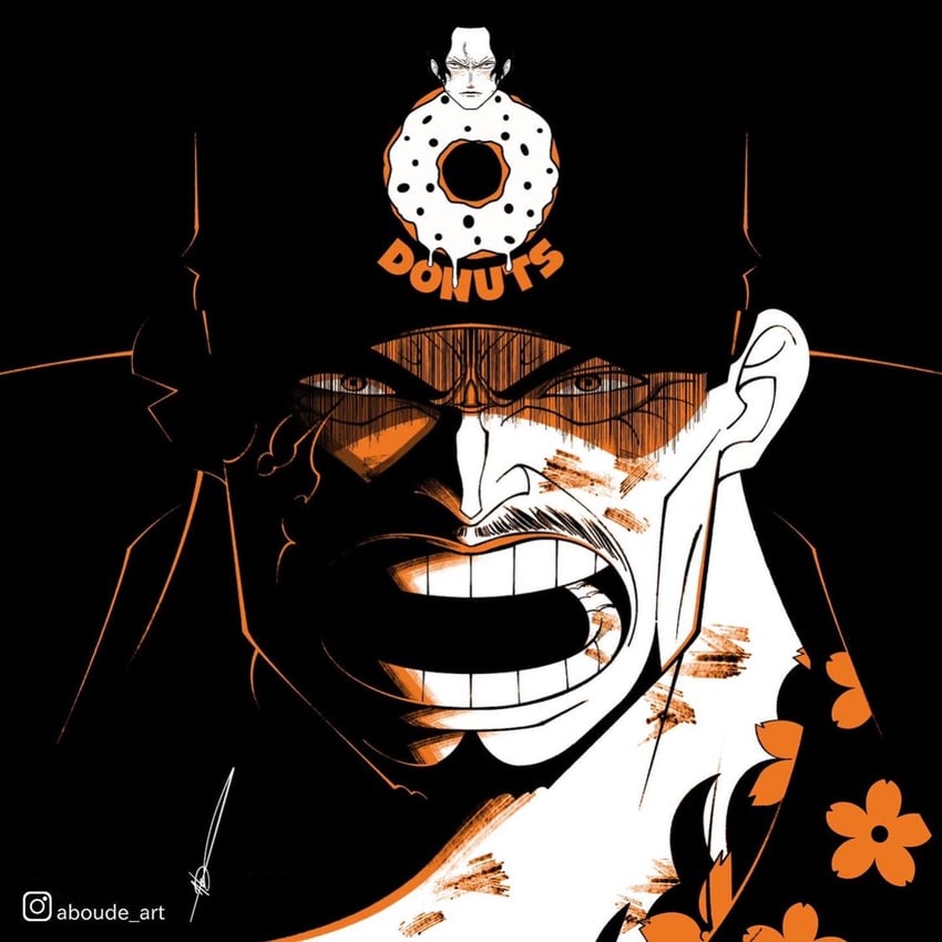 portgas d. ace and sakazuki (one piece) drawn by aboude_art