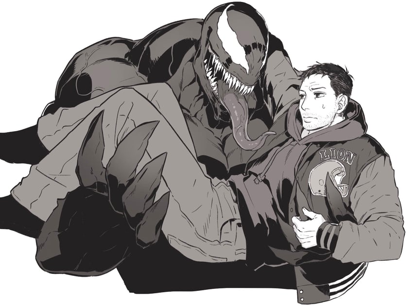 venom and eddie brock (marvel and 1 more) drawn by homil_21