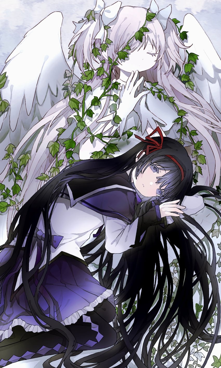 akemi homura, kaname madoka, and ultimate madoka (mahou shoujo madoka magica) drawn by winbow