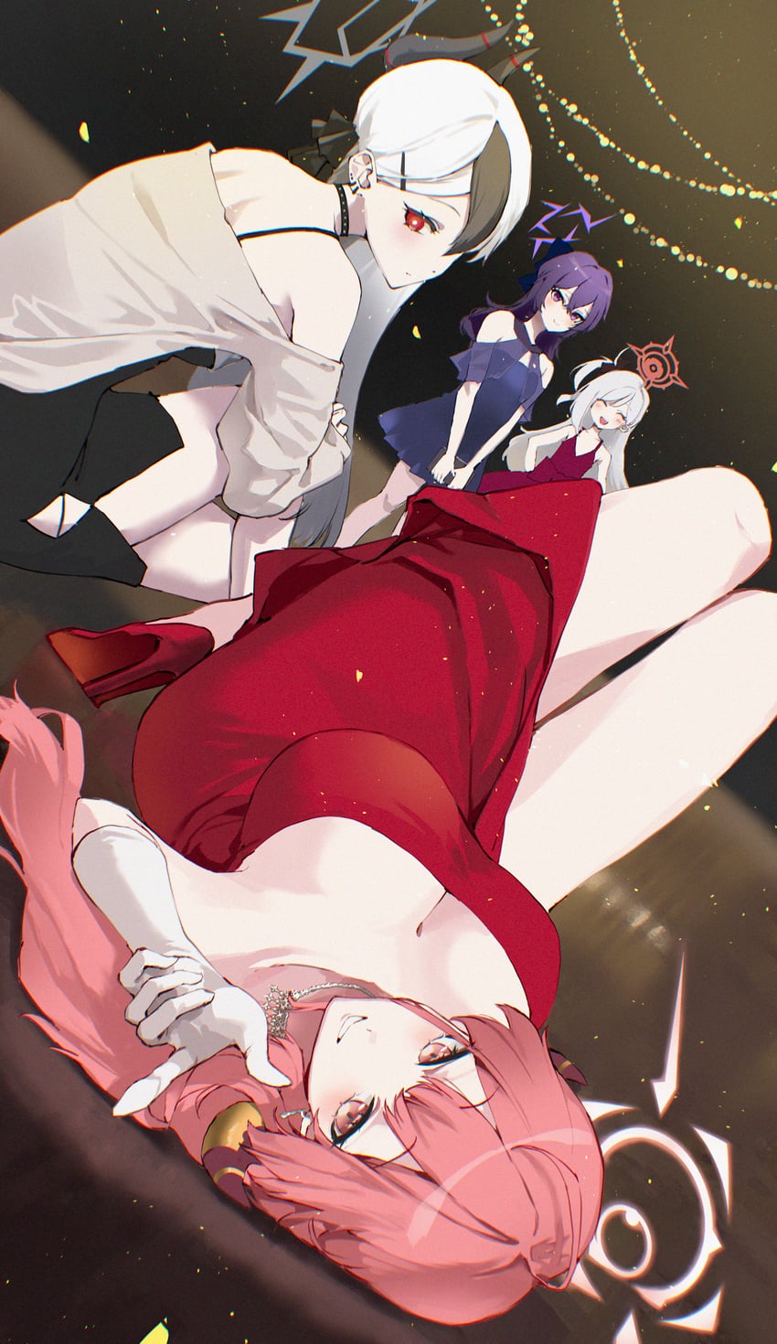 kayoko, aru, mutsuki, and haruka (blue archive) drawn by bondtanuki