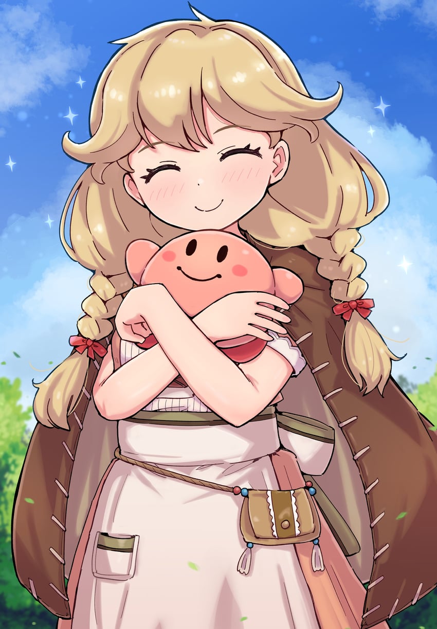 faye and anti-kirby (fire emblem and 4 more) drawn by kutabireta_neko