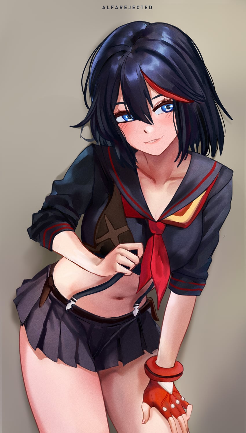 matoi ryuuko and senketsu (kill la kill) drawn by alfarejected