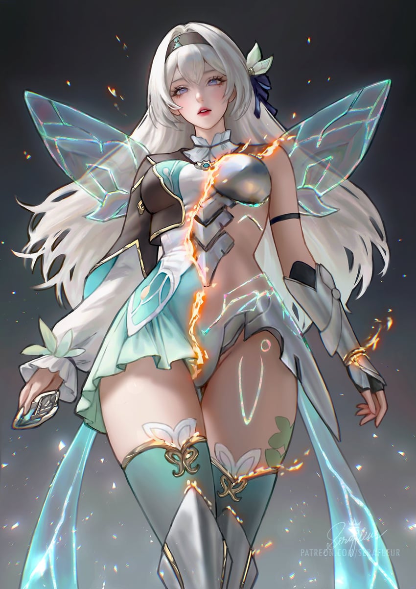 firefly and sam (honkai and 1 more) drawn by serafleur