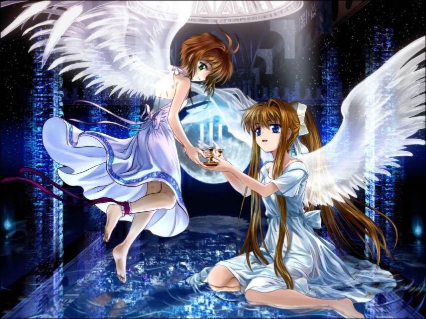 kinomoto sakura and kamio misuzu (cardcaptor sakura and 1 more) drawn by mutsuki_(moonknives)