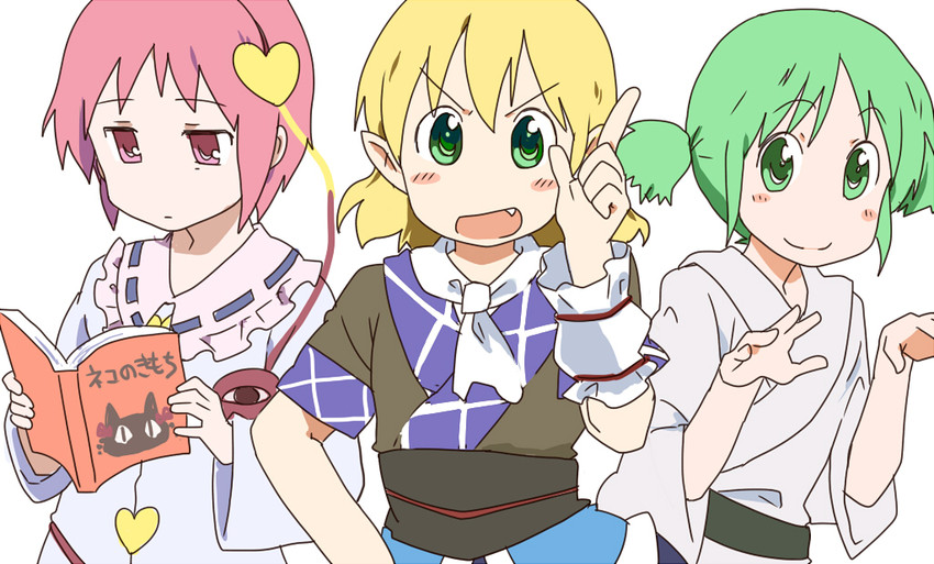 komeiji satori, kaenbyou rin, mizuhashi parsee, and kisume (touhou and 1 more) drawn by ume_(plumblossom)