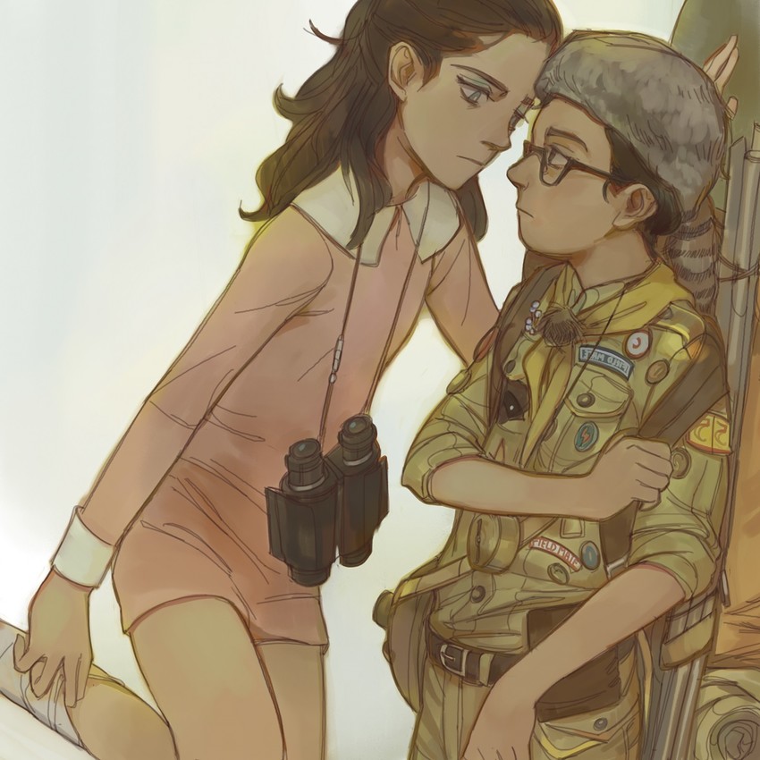 suzy bishop and sam shakusky (moonrise kingdom) drawn by feason