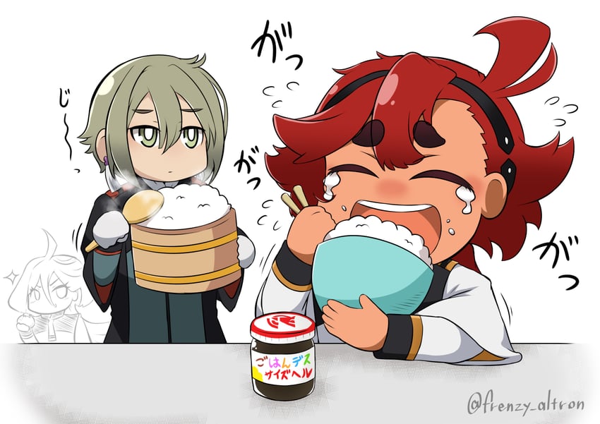 suletta mercury, miorine rembran, and elan ceres (gundam and 1 more) drawn by kyouran_souryuu