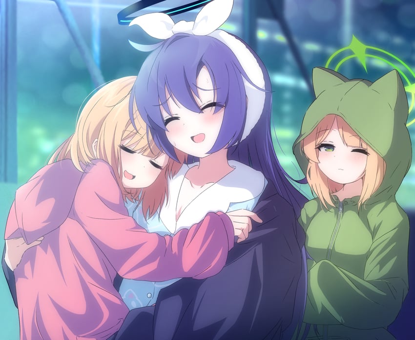 yuuka, momoi, and midori (blue archive) drawn by kaine_(gupisgood)