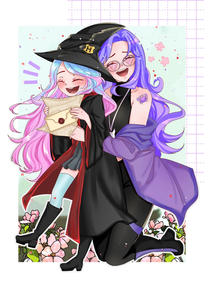 silvervale and mamavale (vshojo and 2 more) drawn by rait_visual_works