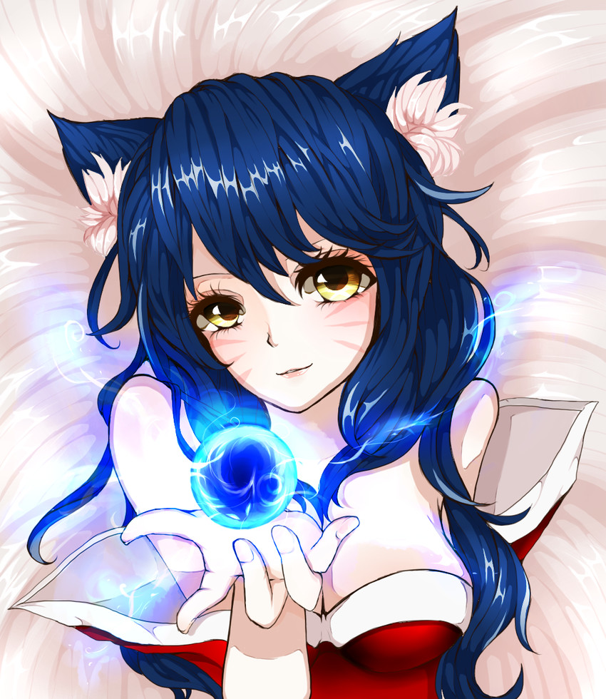 ahri (league of legends) drawn by ayancoritta