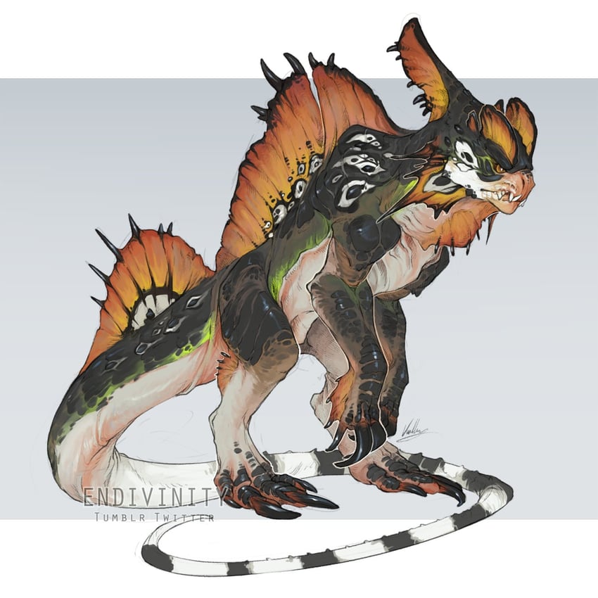 deathclaw (original and 1 more) drawn by endivinity