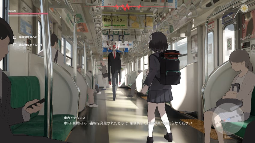 protagonist and t-6407j (lost property control organization) drawn by samidare_(hoshi)