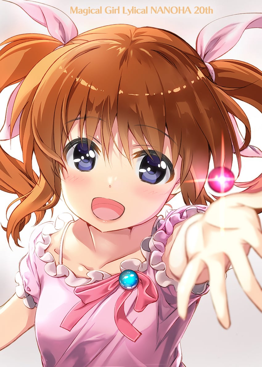 takamachi nanoha and raising heart (lyrical nanoha and 2 more) drawn by fujima_takuya