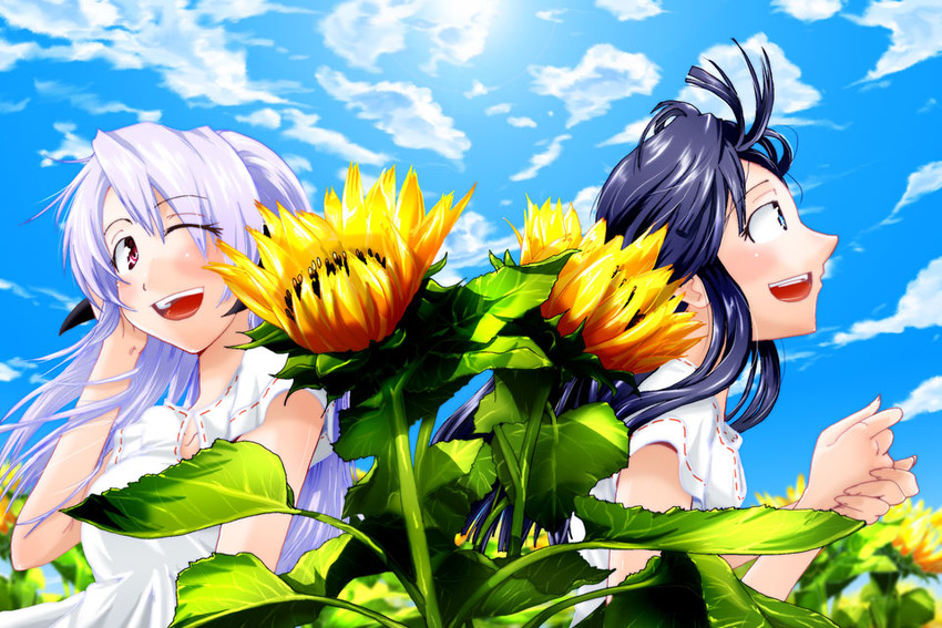 furude rika and hanyuu (higurashi no naku koro ni) drawn by asatana