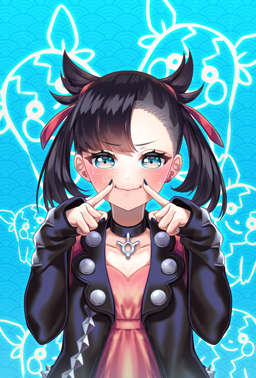 marnie and morpeko (pokemon and 1 more) drawn by reiseei