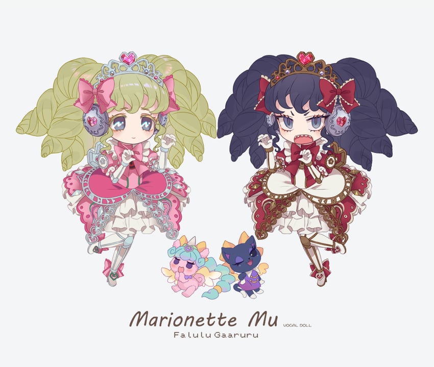 falulu, gaaruru, unicorn, and neko (pretty series and 1 more) drawn by ibashi_roni
