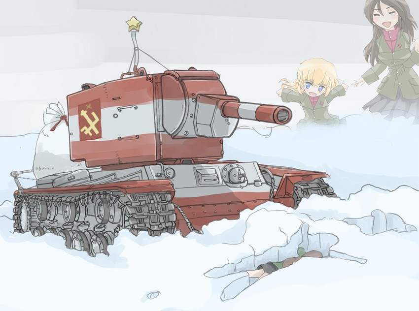 katyusha and nonna (girls und panzer) drawn by jade_(zbbc)