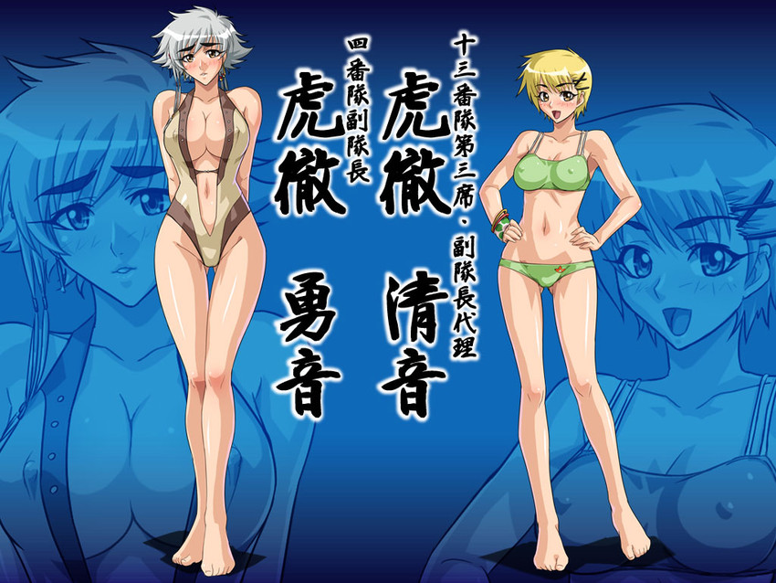 kotetsu isane and kotetsu kiyone (bleach) drawn by kagami_hirotaka