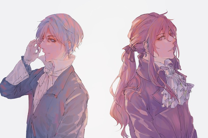 kaito, kamui gakupo, sateriasis venomania, and karchess crim (vocaloid and 2 more) drawn by makino_chisato
