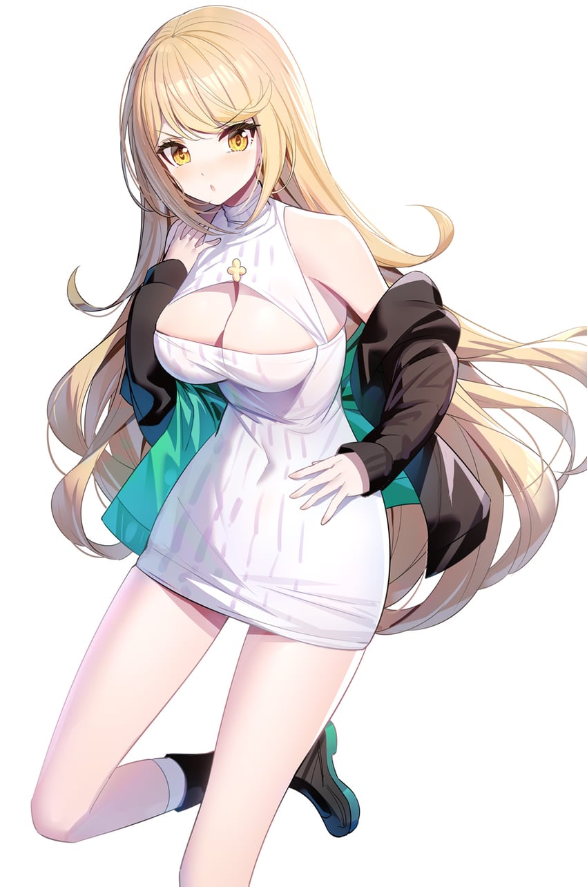 mythra (xenoblade chronicles and 1 more) drawn by ririko_(zhuoyandesailaer)