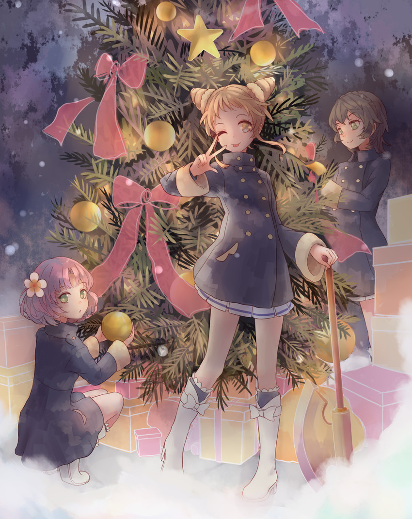arisugawa otome, kitaoji sakura, and kamiya shion (aikatsu!) drawn by maru_(ninetresures)