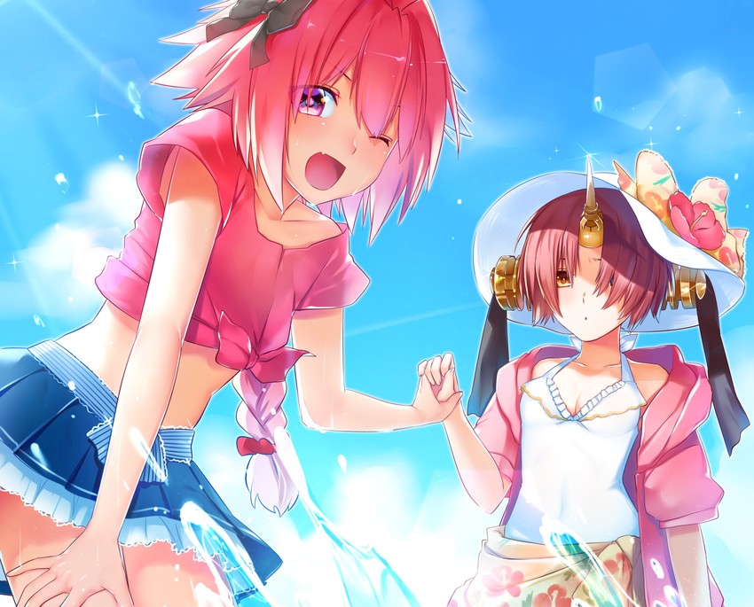 astolfo and frankenstein's monster (fate and 2 more) drawn by ayamori_mimi