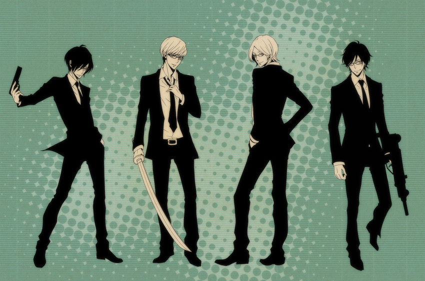 narukami yu, yuuki makoto, suou tatsuya, and toudou naoya (persona and 5 more) drawn by romeothedope