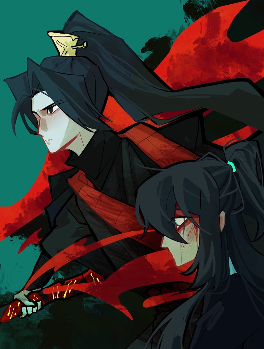 hong lu and jia qiu (project moon and 1 more) drawn by julysleepy