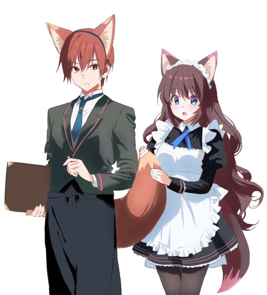 natsume kyousuke and a-chan (little busters!) drawn by miiizuno_lbs