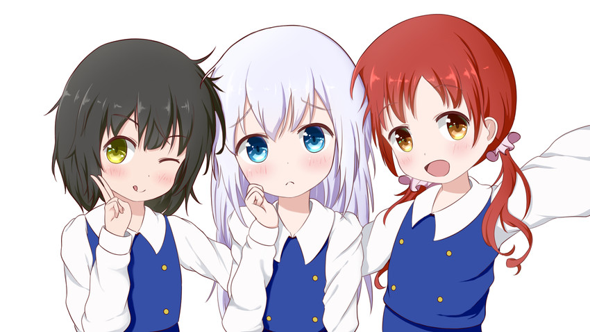 kafuu chino, jouga maya, and natsu megumi (gochuumon wa usagi desu ka?) drawn by ttmos