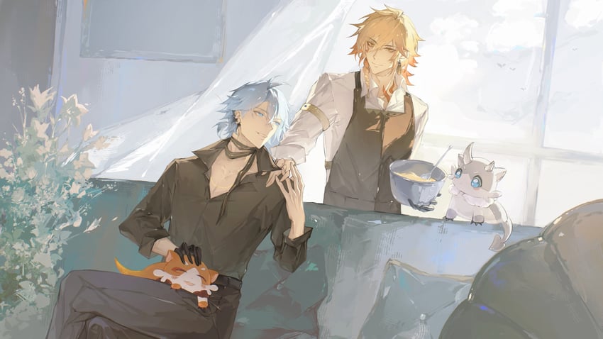 phainon and mydei (honkai and 1 more) drawn by shanyuyushan