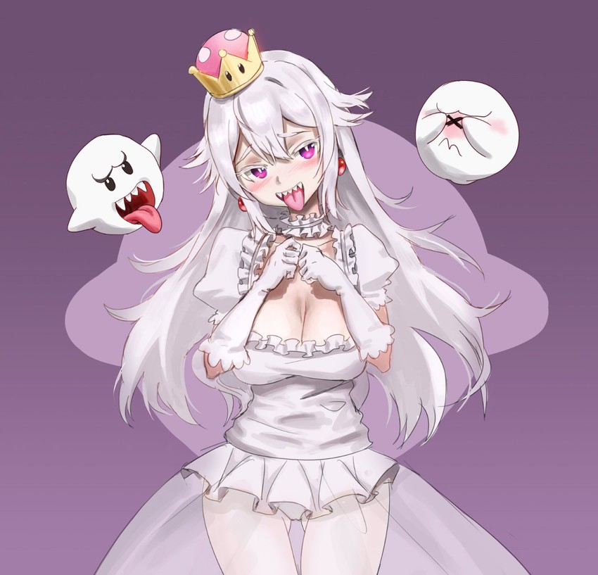 princess king boo and boo (mario and 2 more) drawn by athenawyrm