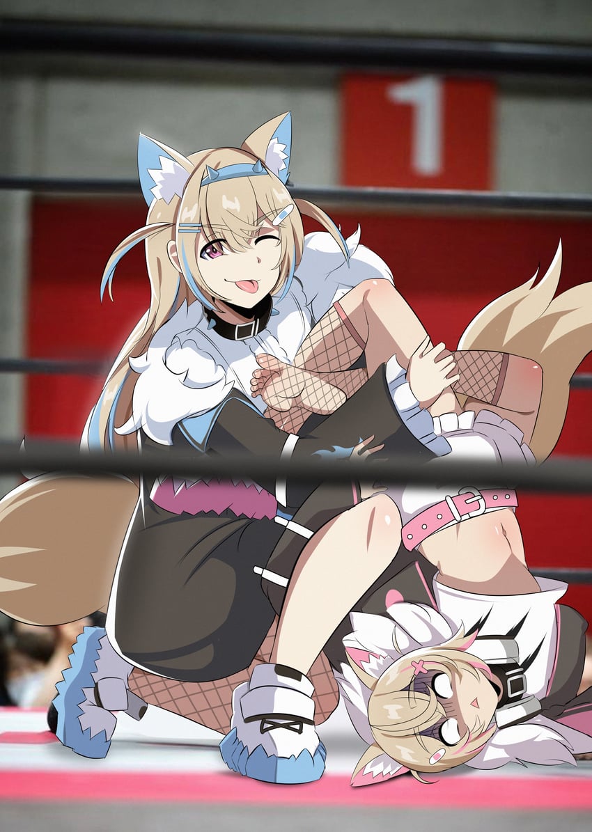fuwawa abyssgard and mococo abyssgard (hololive and 2 more) drawn by dvljoe