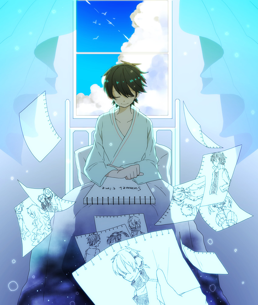 tateyama ayano, kozakura marry, kisaragi shintarou, kido tsubomi, ene, and 7 more (kagerou project and 1 more) drawn by eiku