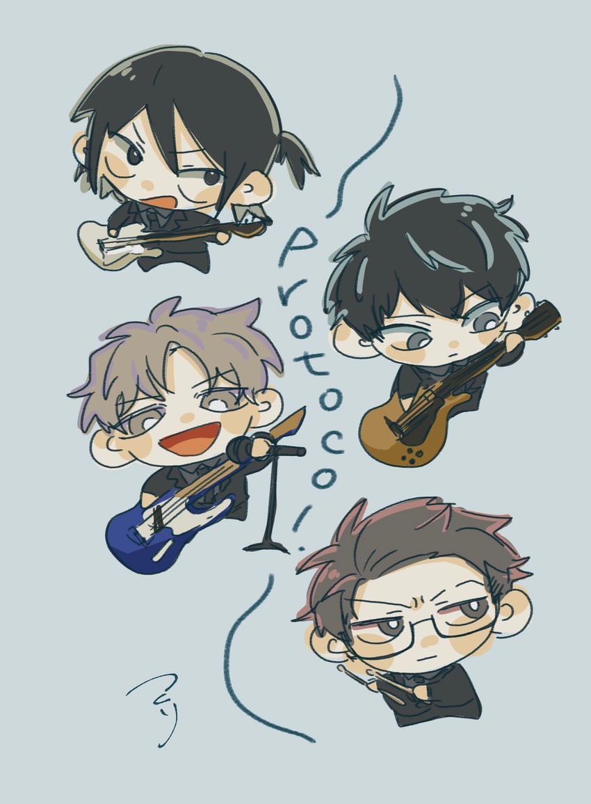 takami kouki, mizuo haruichi, taguchi ryuuya, and tohno gen (futsuu no keion-bu) drawn by tukuritukuru