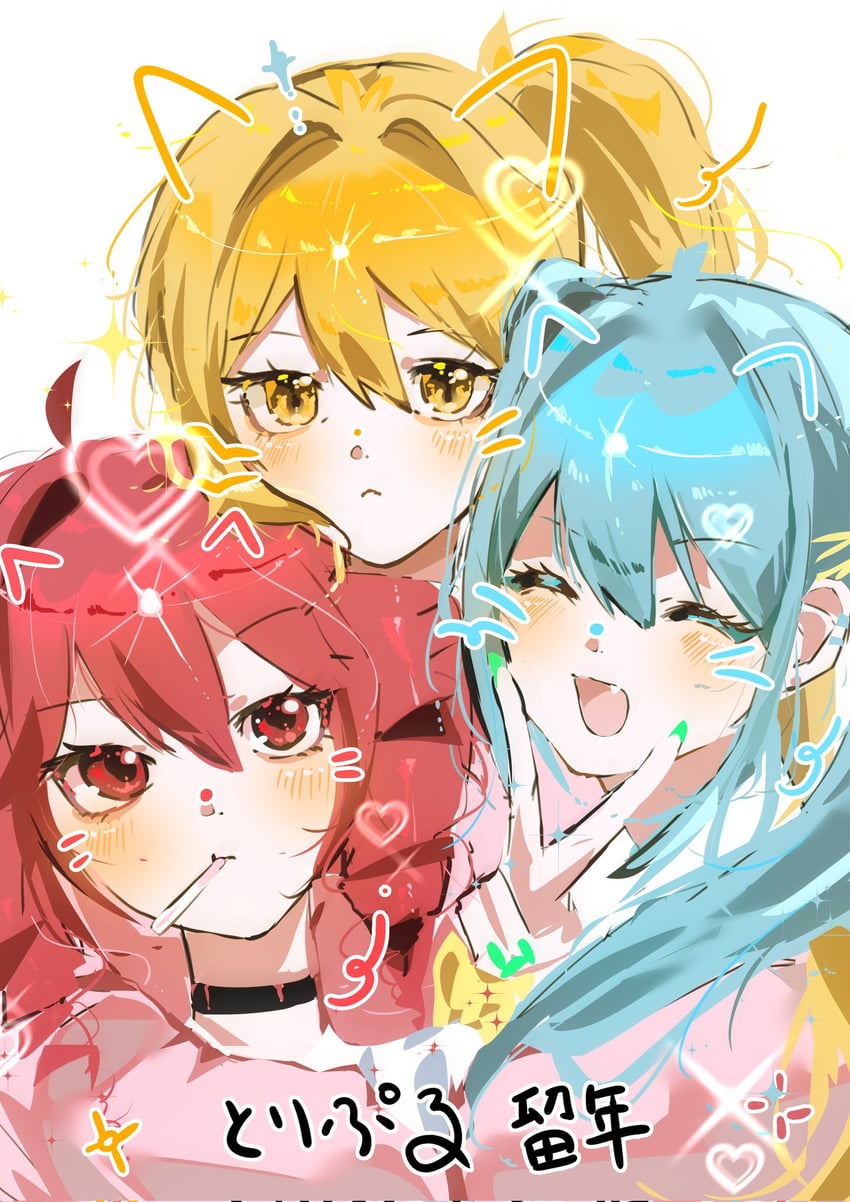 hatsune miku, kasane teto, and akita neru (vocaloid and 3 more) drawn by supernewan888