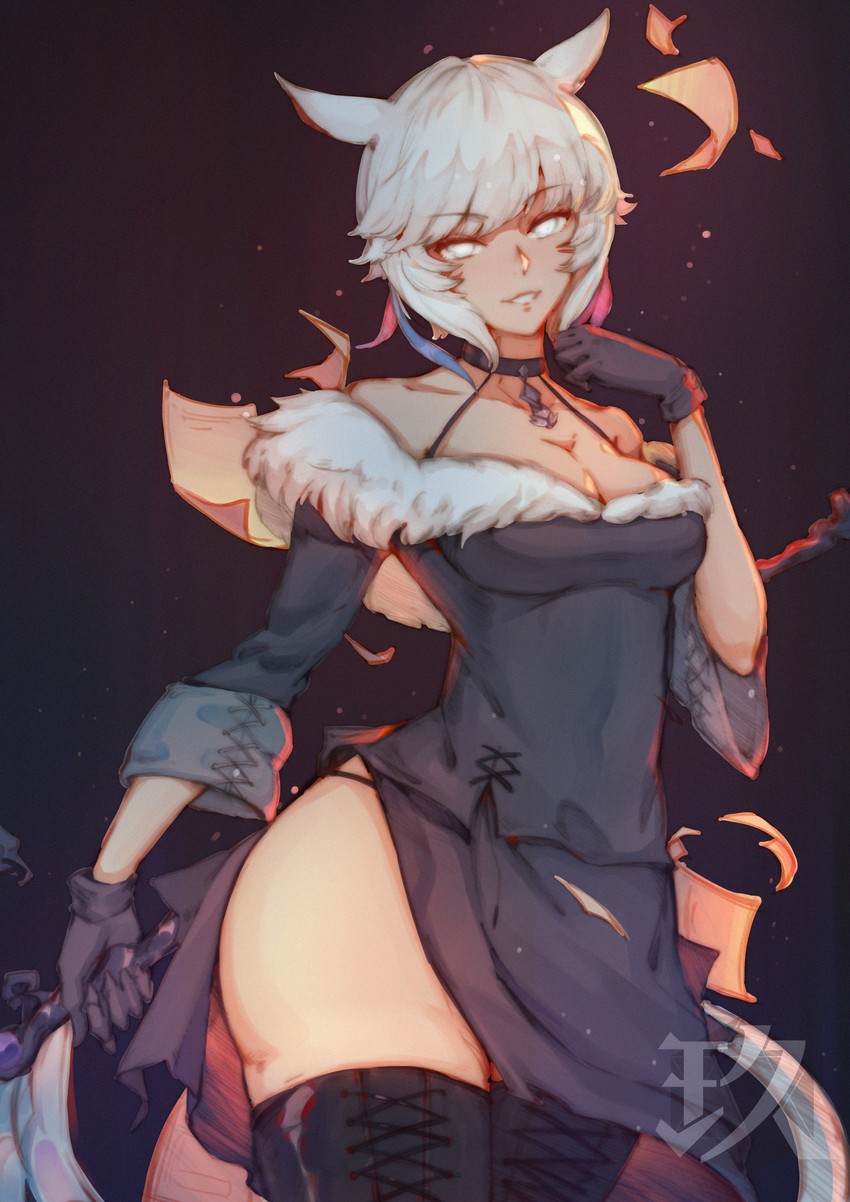 y'shtola rhul (final fantasy and 1 more) drawn by xiahou_xiansheng