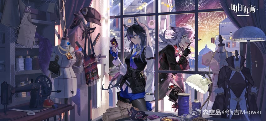 texas, lappland, texas the omertosa, and lappland the decadenza (arknights) drawn by meowki