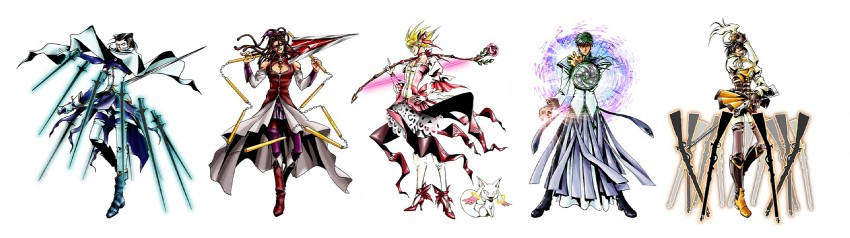 akemi homura, kaname madoka, miki sayaka, sakura kyoko, tomoe mami, and 6 more (mahou shoujo madoka magica and 1 more) drawn by leonosho